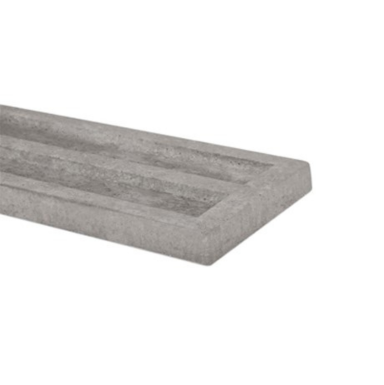 Concrete gravel board for slotted post